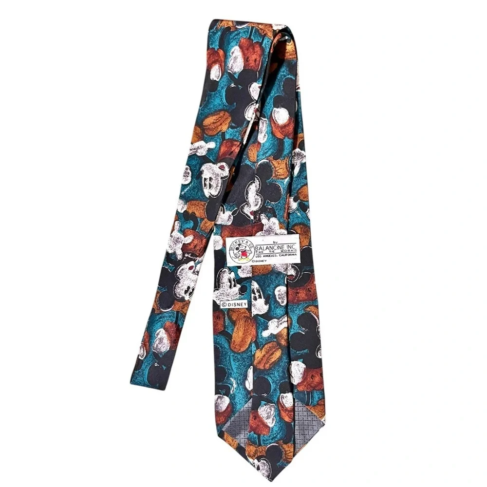 Disney Mickey & Co Vintage Men's Mickey Mouse Silk Patterned Tie